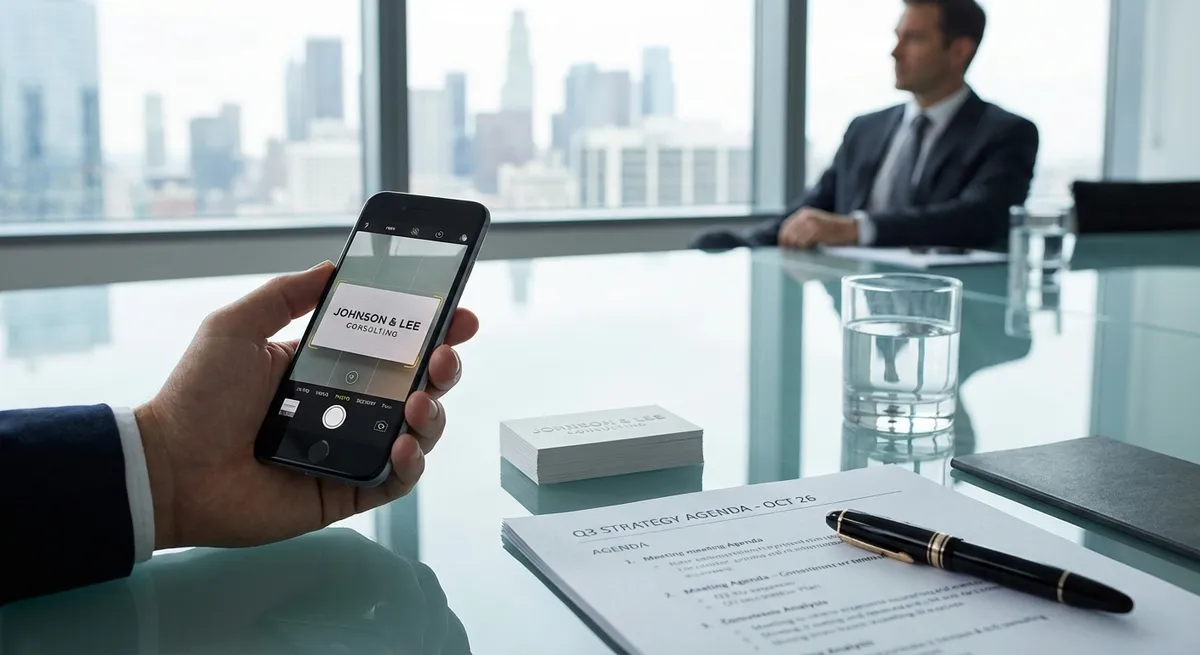 Business Meetings: Scan Agendas, Cards & Schedules to Your Calendar